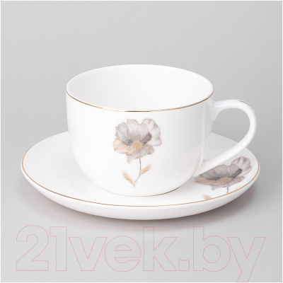 Чашка с блюдцем Lefard Inspiration Золотой цветок / 422-126