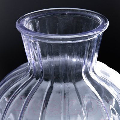 Ваза NiNaGlass Белла 92-001-20 / 4840159288 (прозрачный/лаванда)