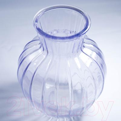 Ваза NiNaGlass Белла 92-001-20 / 4840159288 (прозрачный/лаванда)