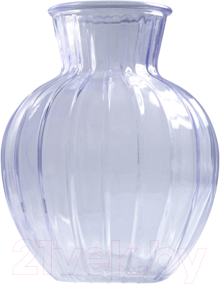 Ваза NiNaGlass Белла 92-001-20 / 4840159288 (прозрачный/лаванда)