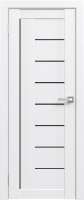 Дверь межкомнатная Юни Амати 07 60x200 (белая шагрень/стекло черное) - 