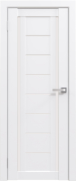 Дверь межкомнатная Юни Амати 06 60x200 (белая шагрень/стекло белое) - 