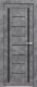Дверь межкомнатная Юни Амати 06 60x200 (светлый бетон/стекло черное) - 