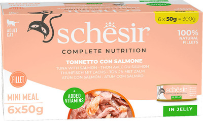 

Влажный корм для кошек, с тунцом и лососем