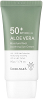 Крем солнцезащитный Welcos Kwailnara Aloevera Moisture Real Soothing Sun Cream (50г) - 