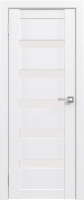 Дверь межкомнатная Юни Амати 03 40x200 (белая шагрень/стекло белое) - 