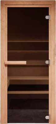 Стеклянная дверь для бани/сауны COOPER 200x70 (бронза) - 