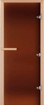 Стеклянная дверь для бани/сауны COOPER 170x70 (бронза матовая)