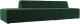 Диван Лига Диванов Монс Модерн левый / 119461L (велюр, зеленый/коричневый) - 