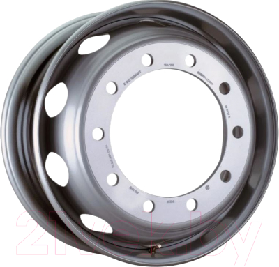 Штампованный диск Asterro 2237A 22.5x9" 10x335мм DIA 281мм ET 159мм Серебристый