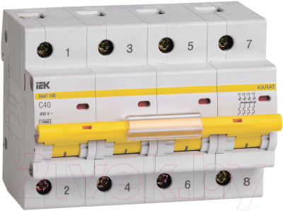 Выключатель автоматический IEK ВА47-100 4Р 40А 10кА С / MVA40-4-040-C