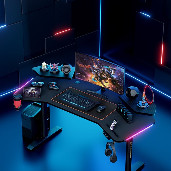 Купить Геймерский стол AndaSeat Shadow Warrior / AD-D-DD1-1600L-02-B в Могилеве