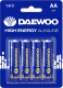 Комплект батареек Daewoo LR6 BL-4 HIGH Energy Alkaline 40/960 - 