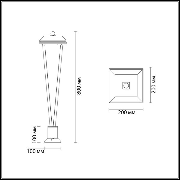 Фонарь уличный Odeon Light Tilda 6655/12GL3