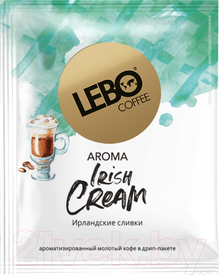 Кофе в дрип-пакете Lebo Irish Cream арабика с ароматом ирландских сливок молотый (10.5гx6шт)