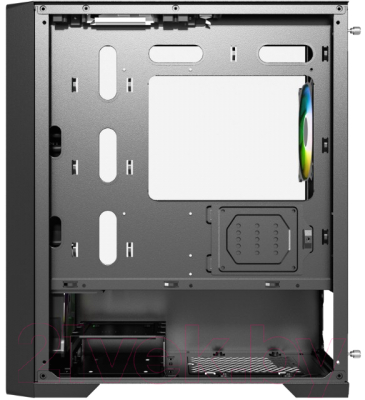 Изображение товара Корпус для компьютера Powercase ByteFlow Micro Black Tempered Glass / CAMBFB-A4