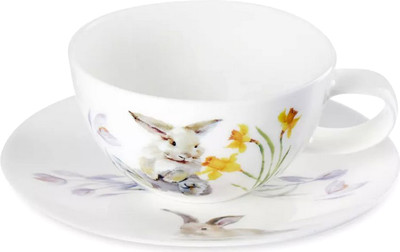 

Чашка с блюдцем, Синергия Пасхальный кролик MON0409-R32-AMK