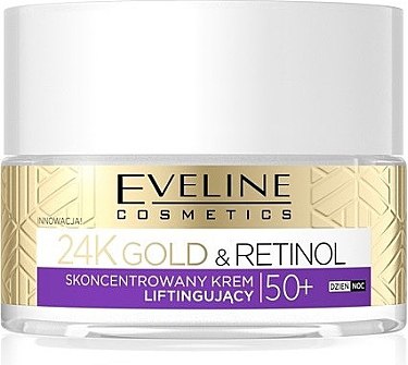 Крем для лица Eveline Cosmetics 24k Gold&Ceramides Концентрированный 50+ день/ночь (50мл)