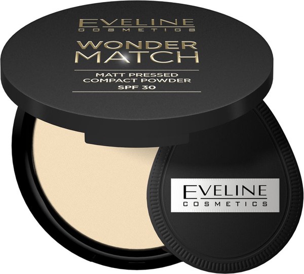 Пудра компактная Eveline Cosmetics Wonder Match SPF30 Матирующая 01 Light Beige (8г)