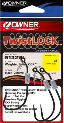 Набор крючков рыболовных Owner Weighted Twist Lock BC №5/0 / 5132W-025 (3шт) -