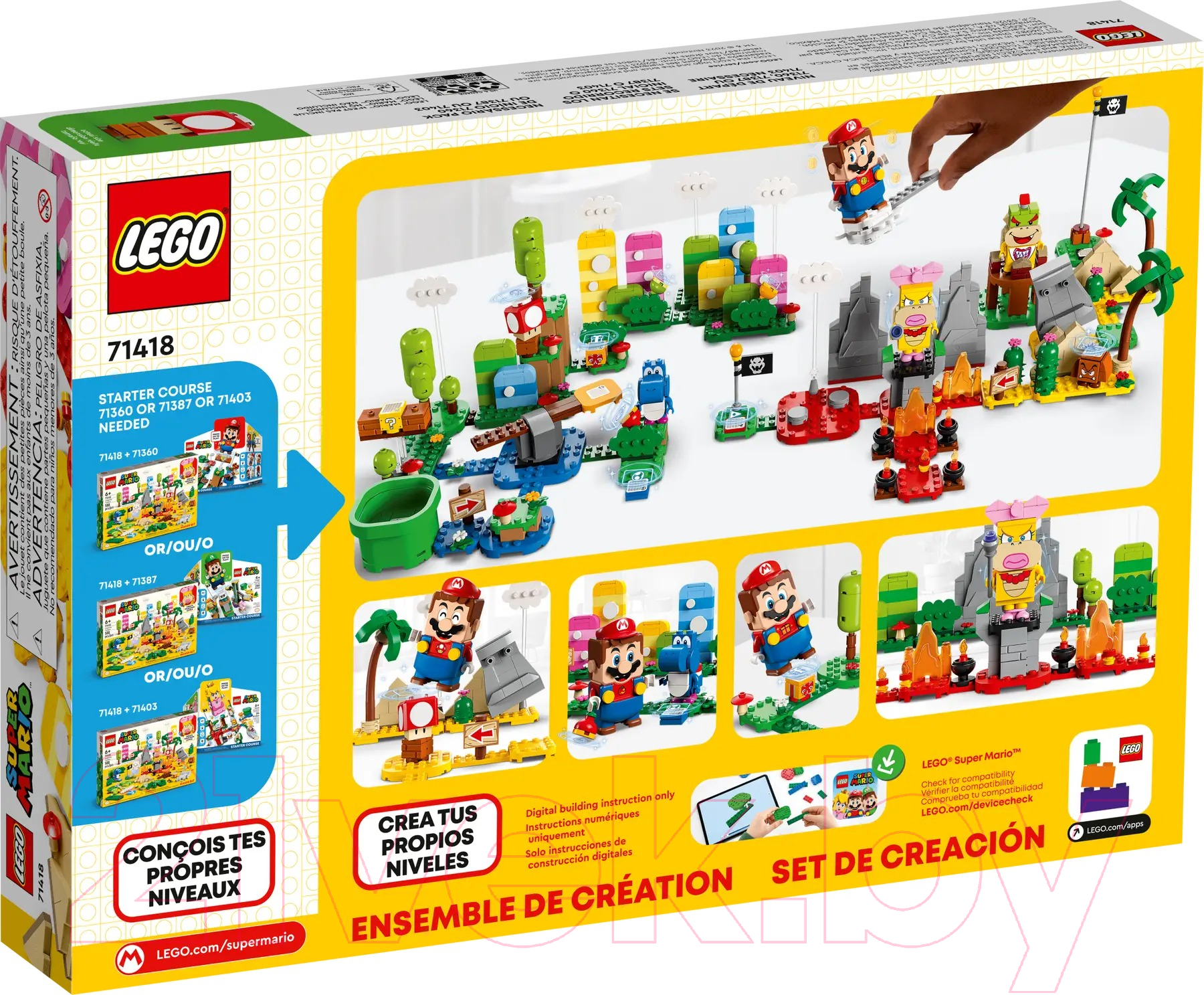 Конструктор Lego Super Mario Набор инструментов для творчества / 71418