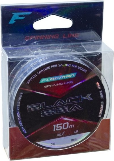 Леска монофильная Flagman Fishing Black Sea Spinning Line 150m 0.30mm / FL14150030