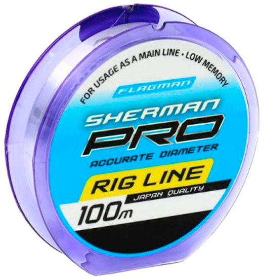 Леска монофильная Flagman Fishing Sherman Pro Rig Line 100м 0.105мм / SHPR_0.105