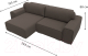 Миниатюра изображения товара Диван угловой Лига Диванов Лига-029 левый / 121931L (рогожка амур коричневый)