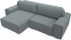 Миниатюра изображения товара Диван угловой Лига Диванов Лига-029 левый / 121932L (рогожка амур серый)