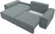 Миниатюра изображения товара Диван угловой Лига Диванов Лига-029 левый / 121932L (рогожка амур серый)
