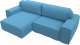 Миниатюра изображения товара Диван угловой Лига Диванов Лига-029 левый / 121933L (рогожка амур голубой)