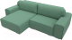 Миниатюра изображения товара Диван угловой Лига Диванов Лига-029 левый / 121934L (рогожка амур зеленый)