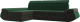 Диван угловой Лига Диванов Лига-032 левый / 121645L (велюр, зеленый/коричневый) - 