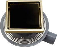 

Трап для душа, Confluo Standard 15x15 Black Glass 1 Gold / 13000152