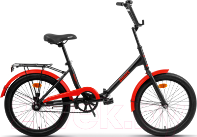 Велосипед AIST Smart 20 1.1 2024 (20, черный/красный)