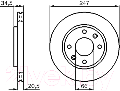 Тормозной диск Bosch 0986478370