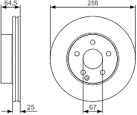 Тормозной диск Bosch 0986479S83 - 