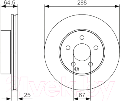 Тормозной диск Bosch 0986479S83