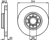 Тормозной диск Bosch 0986478617 - 