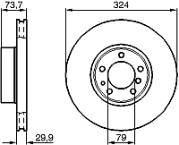 Тормозной диск Bosch 0986478024 - 