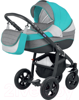 Детская универсальная коляска Adamex Avanti 2 в 1 (21-C/бирюзовый/серый/графит)