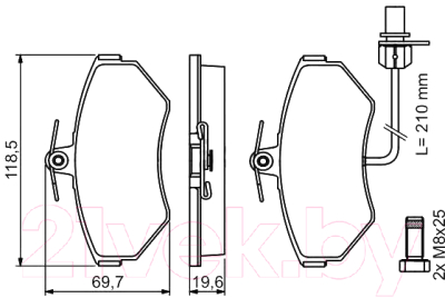 

Тормозные колодки Bosch, 0986494042