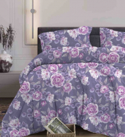 Комплект постельного белья Бояртекс №327 Лирика Вид 2/2 Евро-стандарт (бязь, фиолетовый) - 