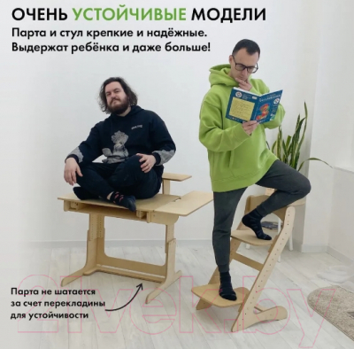 Парта+стул Движение-жизнь Ученик оптим (масло)