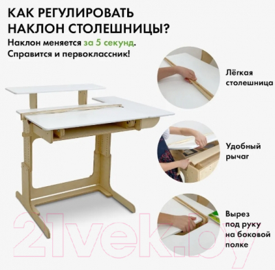 Парта+стул Движение-жизнь Ученик оптим (акрил)