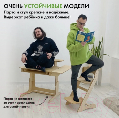 Парта+стул Движение-жизнь Ученик оптим (акрил)