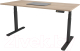Стол с подъемным механизмом WellDesk WDЕ Flagman 139.5x80x2.8 (черный/ясень шимо) -