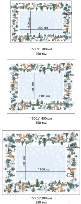 Комплект столового белья Этель Forest Animals. Скатерть + салфетки / 7319011