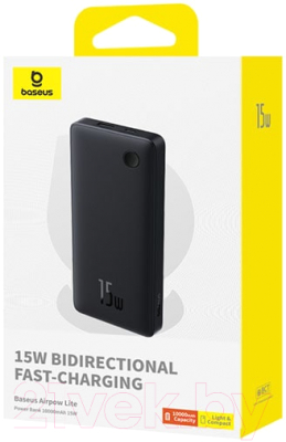 Портативное зарядное устройство Baseus PPAP10A Airpow Lite Cosmic / P10067500123-00 (черный)