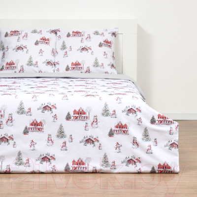 Комплект постельного белья Этель Funny Snowman Евро / 10383282